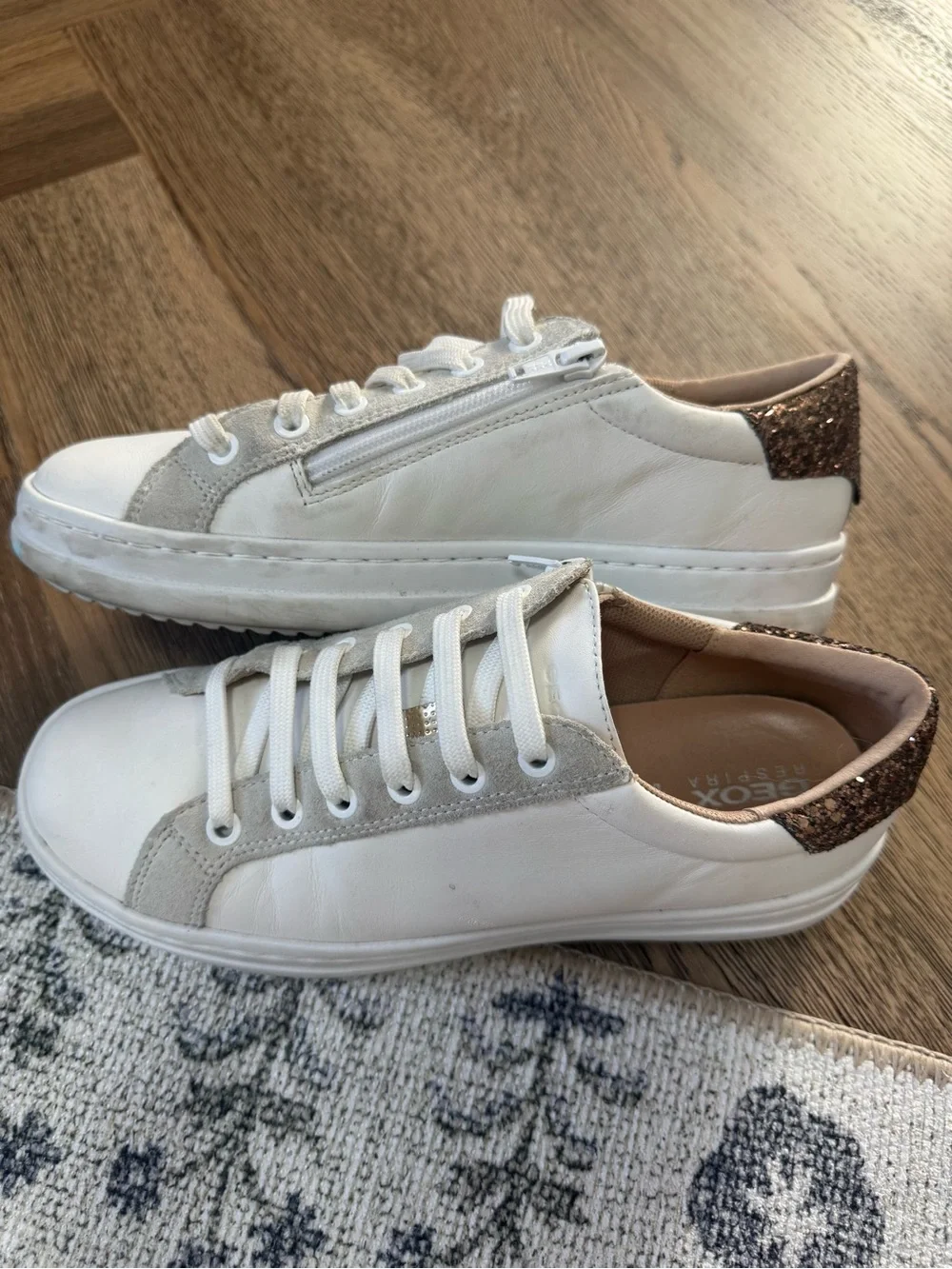 Geox Italian Leather Fashion Sneakers - Picture 5 of 10